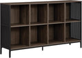 OSP Home Furnishings Ace Contemporary Modern Storage Bookcase with Shelves, 2- Shelves, 8 Cubes, Ozark Ash Finish