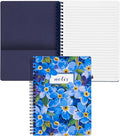 Steel Mill & Co Cute Mini Spiral Notebook, 8.25" x 6.25" Journal with Durable Hardcover and 160 Lined Pages (Forget Me Not)
