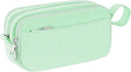 Corduroy Pencil Case, Large Capacity Pencil Pouch with 4 Compartments, Cute Soft Aesthetic Stationery Pen Bag Organizer with Zipper, Portable School Supplies for Teen and Adult Girls, Mint Green