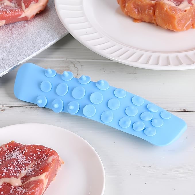 Silicone Thawing Belt for Frozen Meat, Seafood, Fish, Steak, Chicken, Fast Kitchen Defrosting Tool, Blue, Countertop and Sink Compatible