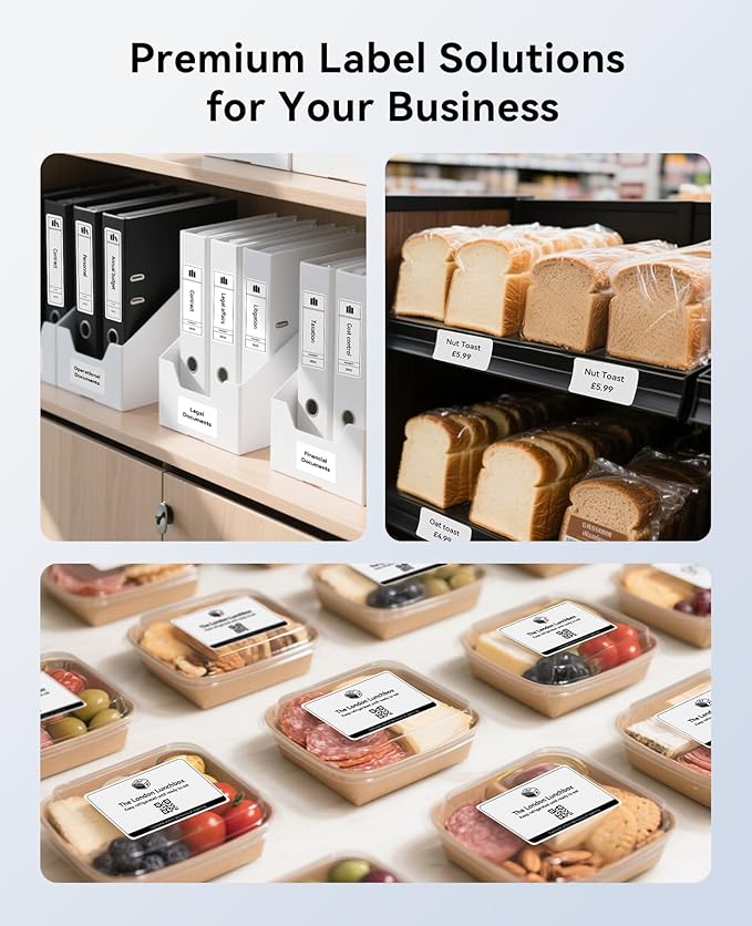 NIIMBOT 3 Roll Set Labels, 2'' x 1.2'' (50x30mm) Waterproof Thermal Label | for B1/B21/B31 Label Maker, for Mason Jar/Barcode/Logo/QR Code