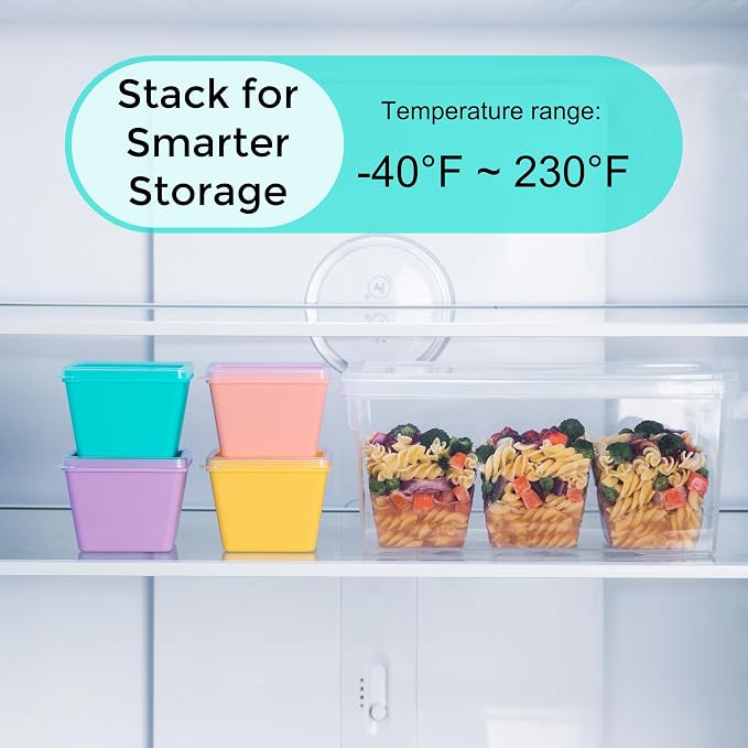 Gemice 1-Cup Silicone Freezer Molds with Lids, Individual 4-Pack | Oven & Dishwasher Safe, BPA-Free Soup Portion Cubes Trays, Freezer Containers for Food Storage