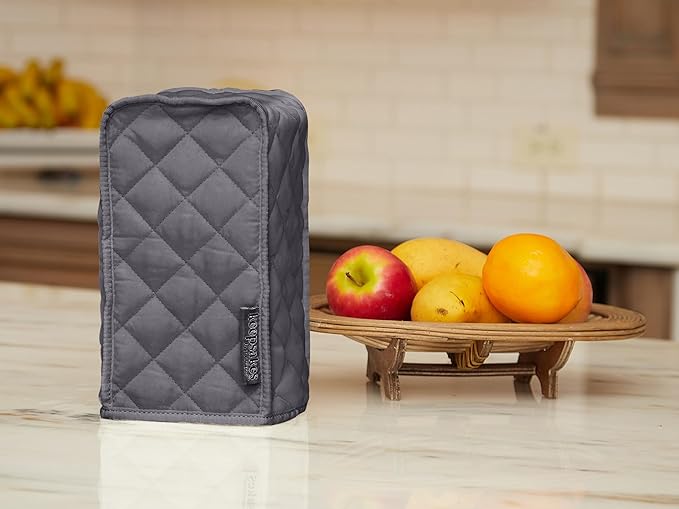 Covermates Keepsakes Can Opener Cover – Quilted Electric Appliance Protector for Kitchen Counter Storage – Dust & Stain Resistant – Washable Slip-On Design, Slate