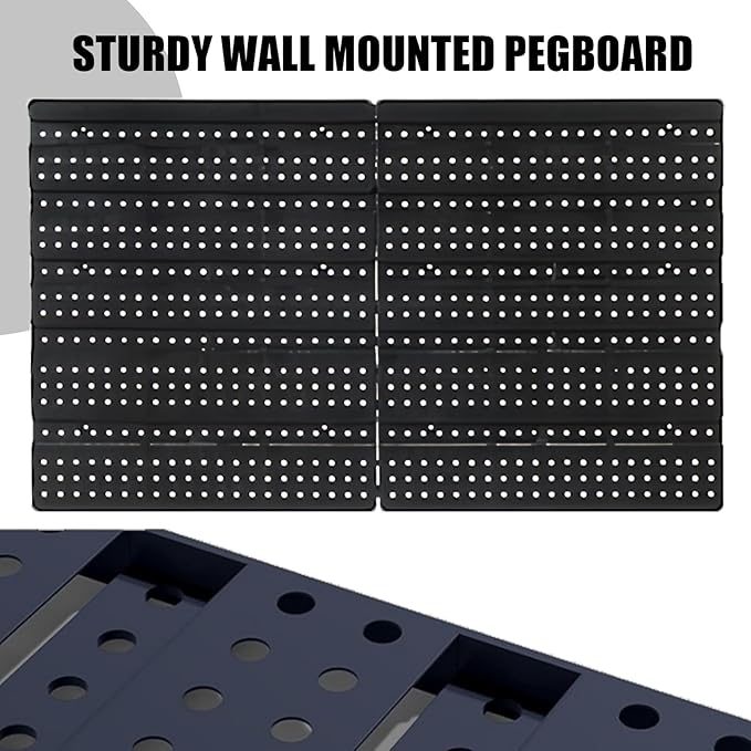 ‌90PCS Wall Mount Storage Bins Organizer - Adjustable Plastic Compartments for Screws/Nuts/Bolts／hardware, Perfect for Garage & Workshop Tool Organization