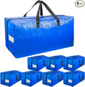 Extra Large Moving Bags with Strong Handles, 8 Pack Heavy Duty Storage Bags with Smooth Zipper, Oversized Storage Tote for Clothes Moving Supplies Dorm Essentials Household Containers