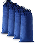 4 Pcs Single Shoe Bags for Travel, Velvet Bags, Palace Blue, 17.3x8.6 Inch | Washable & Reusable Travel Shoe Bags, Dustproof Shoe Bags with Drawstring Closure, Suitable for Travel, Home Storage