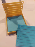 Sticky Note Holder w/Stencil (Yellow)