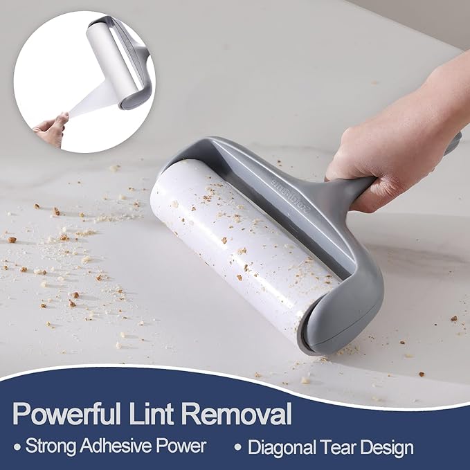 Lint Roller Refills 8", 240 Sheets, for Scotch-Brite, Extra Sticky | 4-pack, 60 sheets each. Easy tear-off. Fits 8" rollers with 1.75" core. for pet hair, dust, lint on clothes, sofas, and cars.