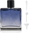 100ml/3.4 Oz Glass Spray Bottle Perfume Atomizer,Empty Refillable Perfume Spray Bottle with 3 Kinds of Dispenser (A3)