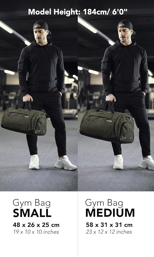 Fitgriff® Gym Bag for Men & Women with Shoe & Wet Compartment - Duffle Bag for Travel, Sports, Fitness & Workout