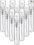 Fandamei Mini Spray Bottle, 10 Pack 5ml Mini Plastic Spray Bottle Empty, Fine Mist Refillable Mini Perfume Bottle, Perfume Atomizer, Small Sample Containers, Plastic Portable Travel Bottle, Clear