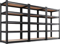 Set of 3 Garage Shelving-2050LBS 5 Tier Storage Shelves,Adjustable Heavy Duty Metal Shelving Unit and Storage Large Rack,Utility Steel Shelf For Shop Warehouse Industrial Pantry Basement 71"x35"x16"