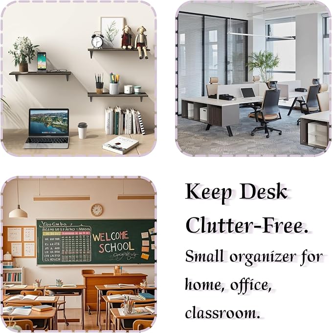 Small Drawer Organizer for Desk, 7.1" x 3.8" x 4.6" Mini Desktop Drawer Organizer with 9 Clear Drawers, Compact Craft & Office Supplies Organizer for Home School (Purple)