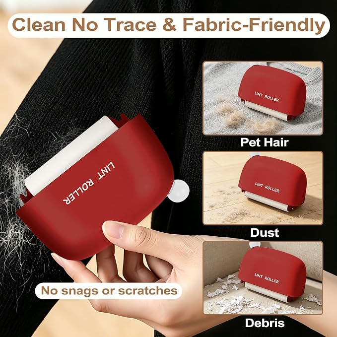 8 Roller Refills for Disposable Mini Lint Roller | Refillable, Portable