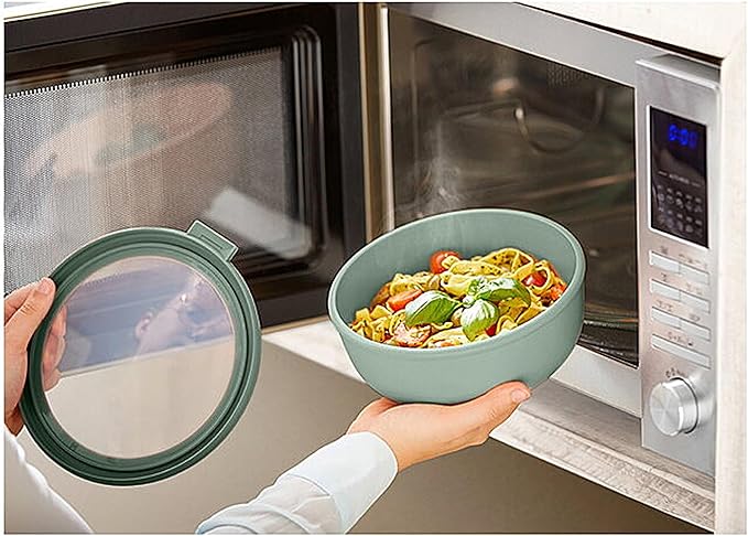 Mepal – Multi Bowl Cirqula 3-Piece Set – Food Storage Container with Lid - Suitable as Airtight Storage Box for Fridge & Freezer, Microwave Container & Servable Dish - 350, 750, 1250ml - Nordic Sage