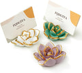 Succulent Business Card Holders for Desk, Cute Resin Business Card Display Stand Modern Vertical Name Card Holders for Office/Exhibition/Home/Restaurant, Unique Gifts for Men Women(3 Packs)