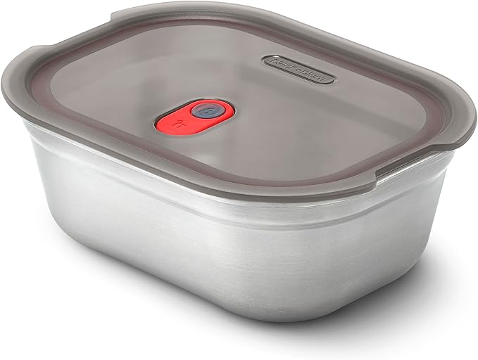 BLACK + BLUM Microwavable Stainless Steel Lunch Box | Multi-Function, Vacuum Sealed Container for Healthy Food | Portable and Stackable Food Storage for Office and Outdoor | 30 oz / 900ml | Leak Proof & Airtight, Durable & Reusable, Stackable Food Stor...