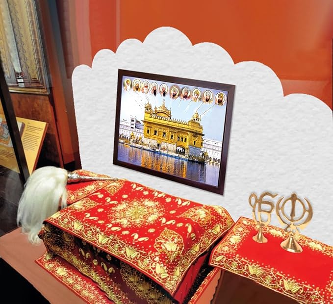 Lord Sikh Guru poster print with frame for Home Decor and Gifting Purpose (229-201)