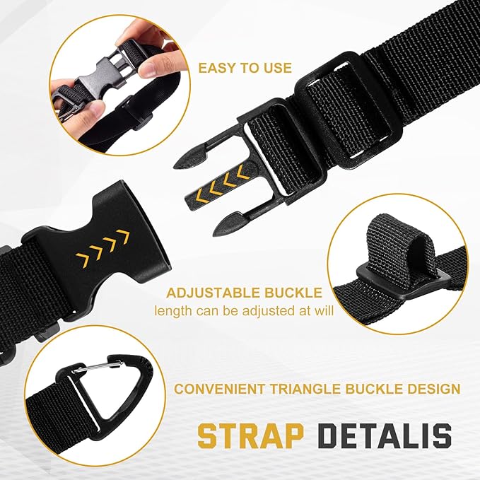18 Pack 17 Inch Adjustable Extension Cord Holder Organizer with Triangle Clips for Garage Organization and Storage Heavy Duty Extension Cord Hanger for Men Workshop (Black)