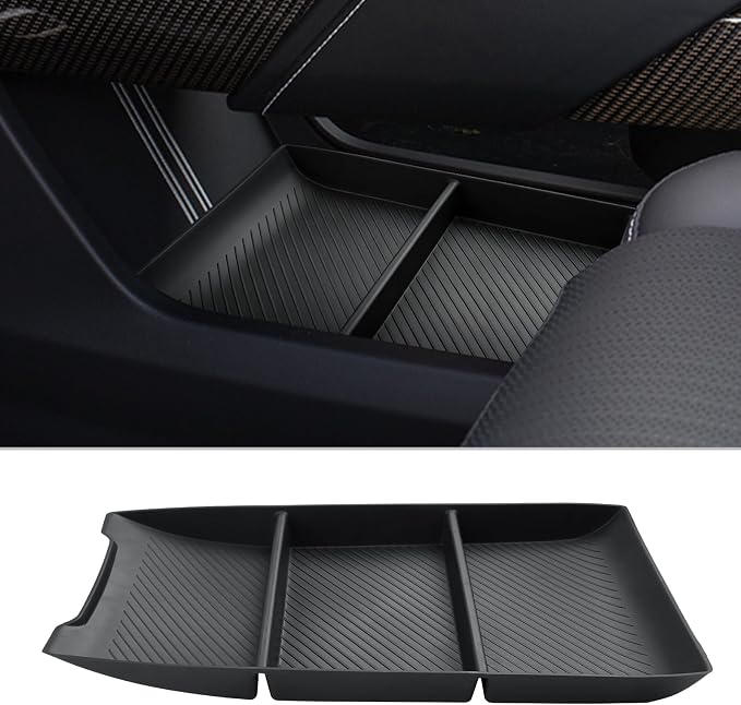 CDEFG for 2026 Cadillac Vistiq Center Console Organizer Lower Storage Tray | for 2026 Cadillac Vistiq Accessories Lower Console Floor Storage Box Silicone Material