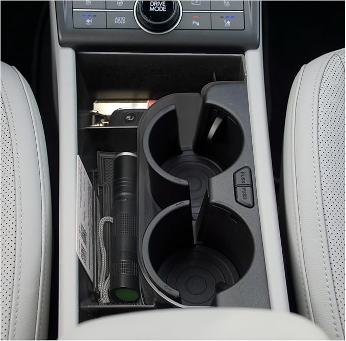 SXCY Fit for 2024 2025 2026 Hyundai Kona Center Console Organizer for 2024-2026 Hyundai Kona SEL Conv./ N-line Limited Accessories Console Organizer Tray 2024+ Kona Cupholder Console Organizer Black
