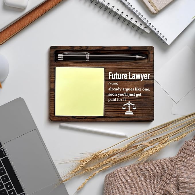 Future Lawyer Sticky Note Holder, Lawyer Gifts for Attorney Paralegal Law Students Law School Graduate Attorney