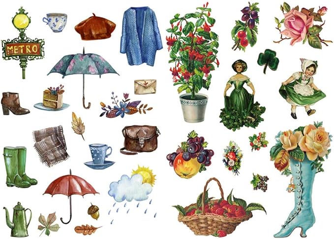 Seasonstorm Vintage Garden Aesthetic Happy Planner Diary Journal Stationery Scrapbooking Stickers Travel Art Supplies