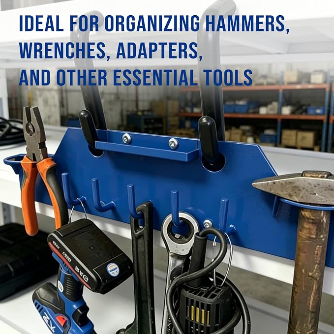 Heavy Duty Lineman Tool Board for Bucket Trucks Wall Mount Tool Organizer with 2" & 3" Aerial Bucket Hooks,Linework Bucket Truck Accessories