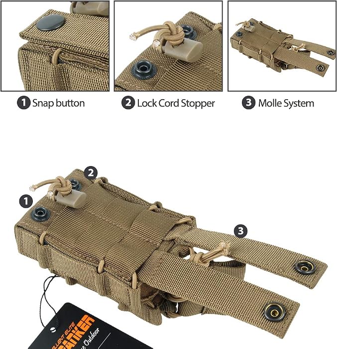 EXCELLENT ELITE SPANKER Open Top M4 M14 M16 AR15 Mag Pouch and Single Pistol Mag Pouch Flashlight Holder Magazine