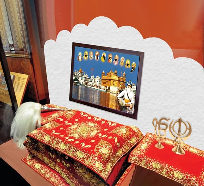 Lord Sikh Guru poster print with frame for Home Decor and Gifting Purpose (229-164)