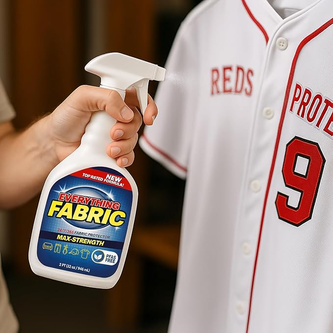 Max-Strength Fabric Protector Spray, PFAS-Free, 32 oz, Repels Liquids and Prevents Stains, All-Purpose Fabric Protection Carpet, Upholstery, Furniture, Shoes, Leather and More