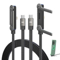 2-in-1 Invisible Holder Charger Cable, 30W PD Fast Charging Sideways Cord with Built-in Phone Stand, 90 Degree USB-C to Lightning Cable for iPhone 14/13/12/11/X/XR, iPad (2Pack)