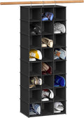Simple Houseware 24 Section Shelves Hanging Shoes Organizer, Black | 3 Metal Hooks, 8 Tier, Holds Up to 24 lbs