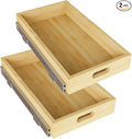 2 Set Pull Out Cabinet Organizer, Soft Close Slide Out Wood Drawer Storage Shelves for Kitchen, Base Cabinet Organization for Pantry, Finished, Heavy-Duty, Bottom Assembly (12” W x 21” D)