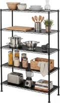 SafeRacks NSF 5-Tier Heavy Duty Steel Wire Shelves (36"x14"x60")
