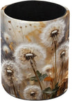 Vintage Dandelion Pen Holder Pencil Organizer for Desk, 3.1” x 3.1” x 3.9” Pencil Cup Office Supplies, Large Capacity Cute Pen and Makeup Brush Holder for Home, School, Desktop