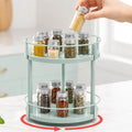 Mint Green Lazy Susan Organizer 2 Tier, Spice Rack Lazy Susan Organizer for Cabinet 10 Inch Rotating Spice Holder for Kitchen Countertop Pantry Dining Table Coffee Bar Storage