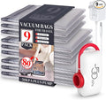 VMstr Vacuum Seal Bags for Clothing Travel, Carry-on Size for Luggage Compression Packing, Space Bags with High Pressure Electric Pump (DC Power) 9-Pack Combo Size Travel Set