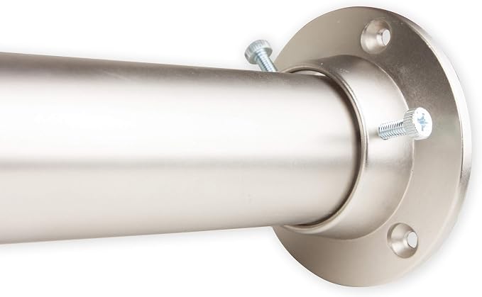 Rod Desyne C-1945-DP150-485 1.5" Premium Heavy Duty Adjustable Closet Rod with Socket Set, 48 x 84", Satin Nickel