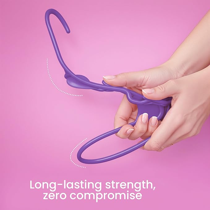 Utopia Home Plastic Hangers 50 Pack – Space Saving Clothes Hanger Purple | Durable & strong | Closet organizer & storage | Ideal for apartments, dorms & stocking stuffers