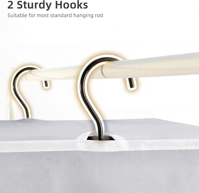 STORAGE MANIAC 57" Hanging Garment Bag Zipper Cover with Sealed Clear Window, Long Garment Cover for Closet Storage Wardrobe Clothes Protector, Large Garment Storage Bag for Dresses, Grey，2-Pack