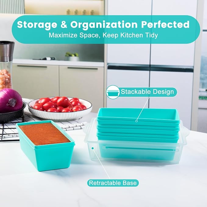 Gemice 2-Cup Silicone Freezer Molds with Lids, Individual 4-Pack | Oven & Dishwasher Safe, BPA-Free Soup Portion Cubes Trays, Freezer Containers for Food Storage