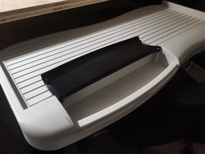 Corner Sliding Computer Adjustable Stand Office Keyboard Platform Tray | Drawer with Pen Box, Under Desktop Organizer
