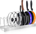 Lid Organizer Pot Lid Organizer Detachable and Adjustable Pots and Pans Organizer for Kitchen Cabinet Storage for Pots and Pans, Cutting Boards, Cooking Utensils (1 pack)