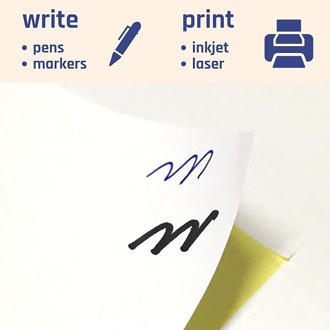 1 inch Round Labels Printable Circle Stickers - 8.5" x 11", 200 Sheets | Laser/Inkjet Printing, comes with Print Templates
