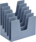 Acrimet 5 Section Incline File Sorter Organizer, Desktop Mail Holder, Blue | Durable Plastic, Space-saving Design, Easy Document Access, Ideal for Office, Home and School Use