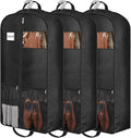 43" Heavy Duty Garment Bags Suit Bags Travel, Suit Holder for Hanging Clothes Storage, 6" Gussetes with Pockets and 2 Carry Handles, Clothes Cover for Coat, Dress, Jacket, Shirts, 3 Pack