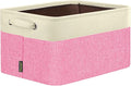 BALEINE 1 Pack Fabric Closet Storage Bins for Shelves, Linen Closet Organizers and Storage, Decorative Baskets for Organizing, Shelf, Clothes, Home, Office (Pink, 14''x10''x8.5')