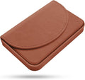 Business Card Holder，PU Leather Business Card Case Color Printing Pattern Card Holder Wallet，Pockets Magnetic Credit Card Holders for Men and Women，Light Brown