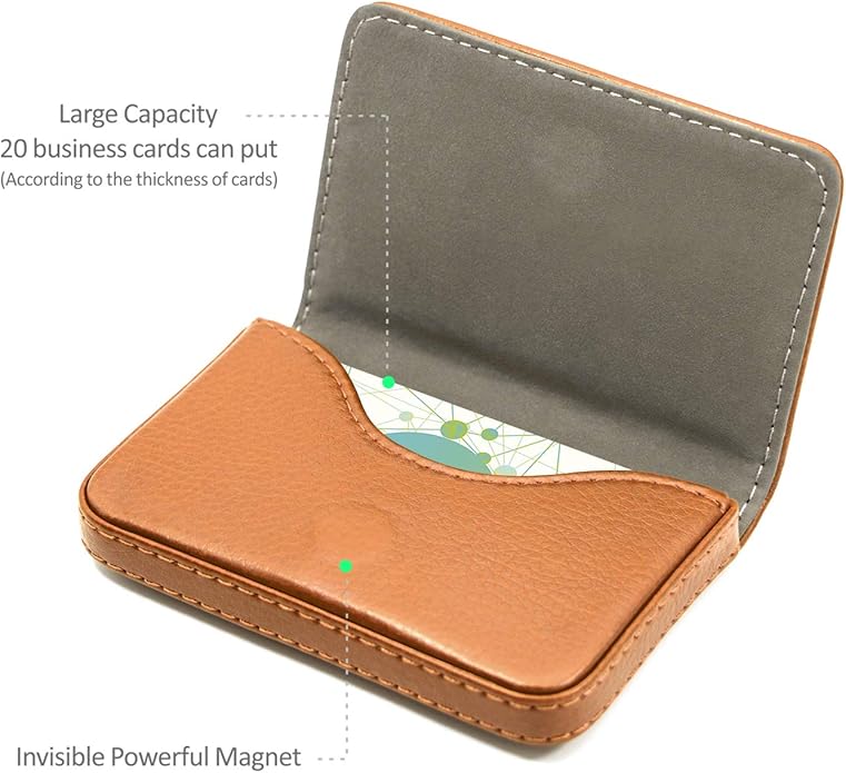 Padike Business Name Card Holder Luxury PU Leather,Business Name Card Holder Wallet Credit card ID Case/Holder For Men & Women - Keep Your Business Cards Clean